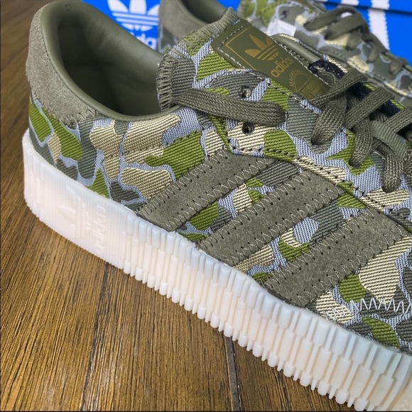 FLASH SALE! Adidas Sambarose camo green casual sneaker shoe - Picture 6 of 9
